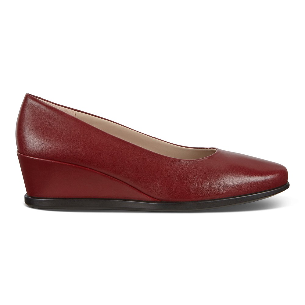 ECCO Womens Loafer Burgundy - Shape 45 Wedge - PFW-147286